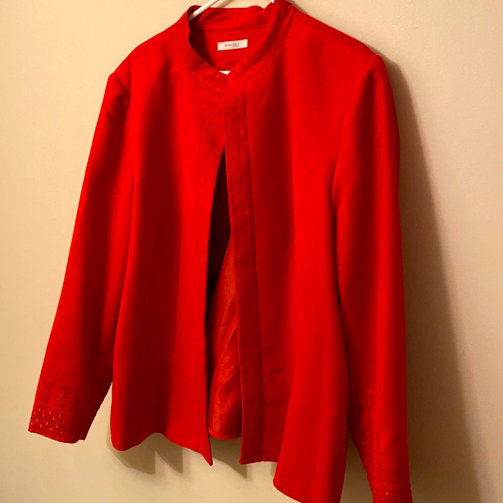 Slightly used orange jacket. Dressbarn plus size. Great for all occasions!